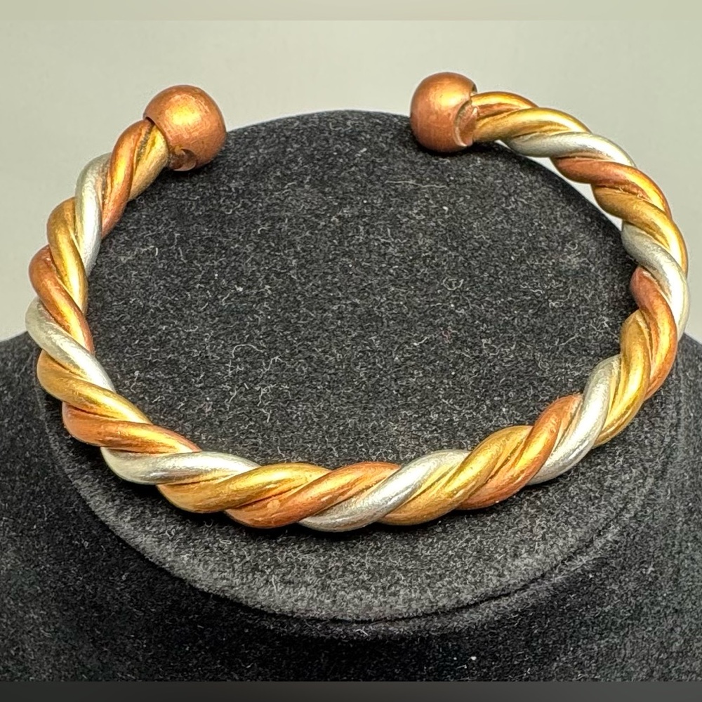 Copper, Brass & Silver Cuff Bracelet